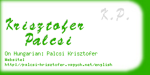 krisztofer palcsi business card
